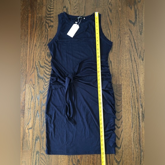 LILLUSORY Women's M Navy Blue Sleeveless Bodycon Side Ruched Mini Dress - NWT!! - Picture 7 of 10